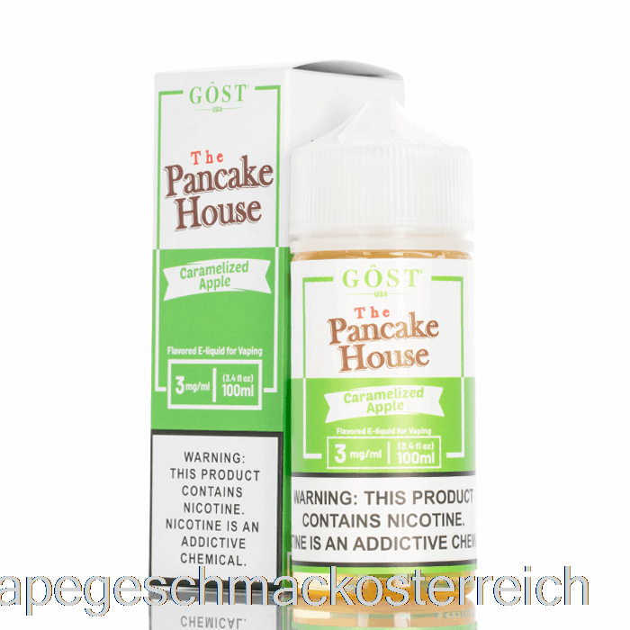 Karamellisierter Apfel – The Pancake House – Gost Vapor – 100 Ml, 0 Mg Vape-Geschmack
